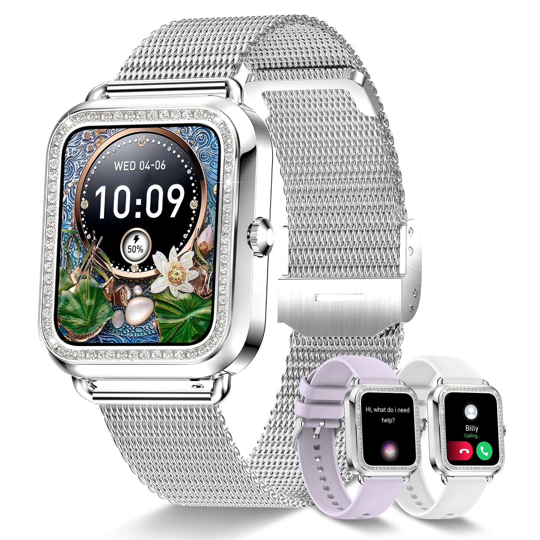 Women’s Fashion Smartwatch – Bluetooth Call (Answer/Dial), AI Voice Assistant, Fitness Tracker Compatible with Android &amp; iPhone