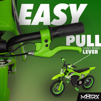 12V Mini Electric Dirt Bike for Kids – Battery-Powered Ride-On Motorcycle, Ages 5+ | Green
