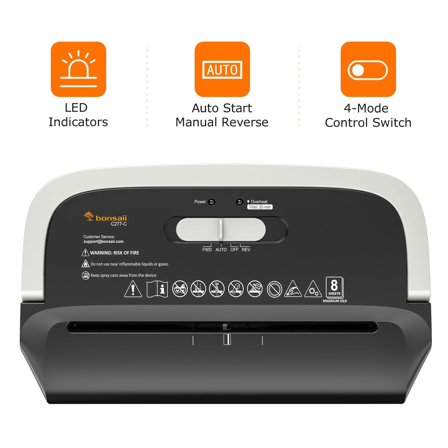 8-Sheet Cross-Cut Paper Shredder – Secure Shredding for Home &amp; Office Use