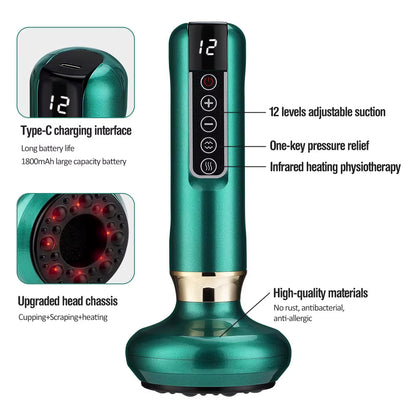 SculptEase™ Magnetic Cupping Massager – Rechargeable Body Scraping &amp; Cellulite Removal Therapy Tool
