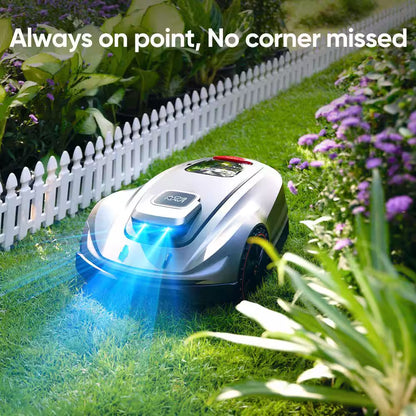 X5 Wireless 8-Inch Robot Lawn Mower | 0.5 Acre / 21,500 Sq. Ft. | All-Wheel Drive, AI Obstacle Avoidance &amp; RTK, App Control