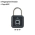 Tuya Bluetooth Fingerprint Padlock – Smart Electronic Lock with App Control, Temporary Passwords, IP67 Waterproof