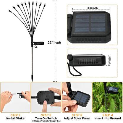 🌟 Upgraded 4-Pack Solar Firefly Lights  Dancing Garden Lights – Magical Glow for Any Outdoor Space