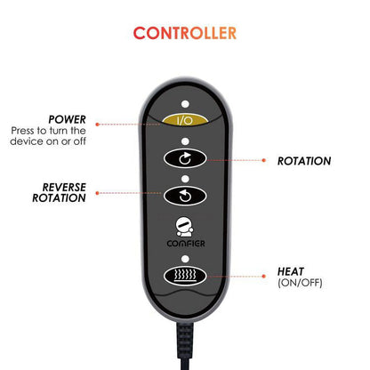 Kneading Shiatsu Foot &amp; Back Massager with Heat, Feet Warmer Machine Gift for Family