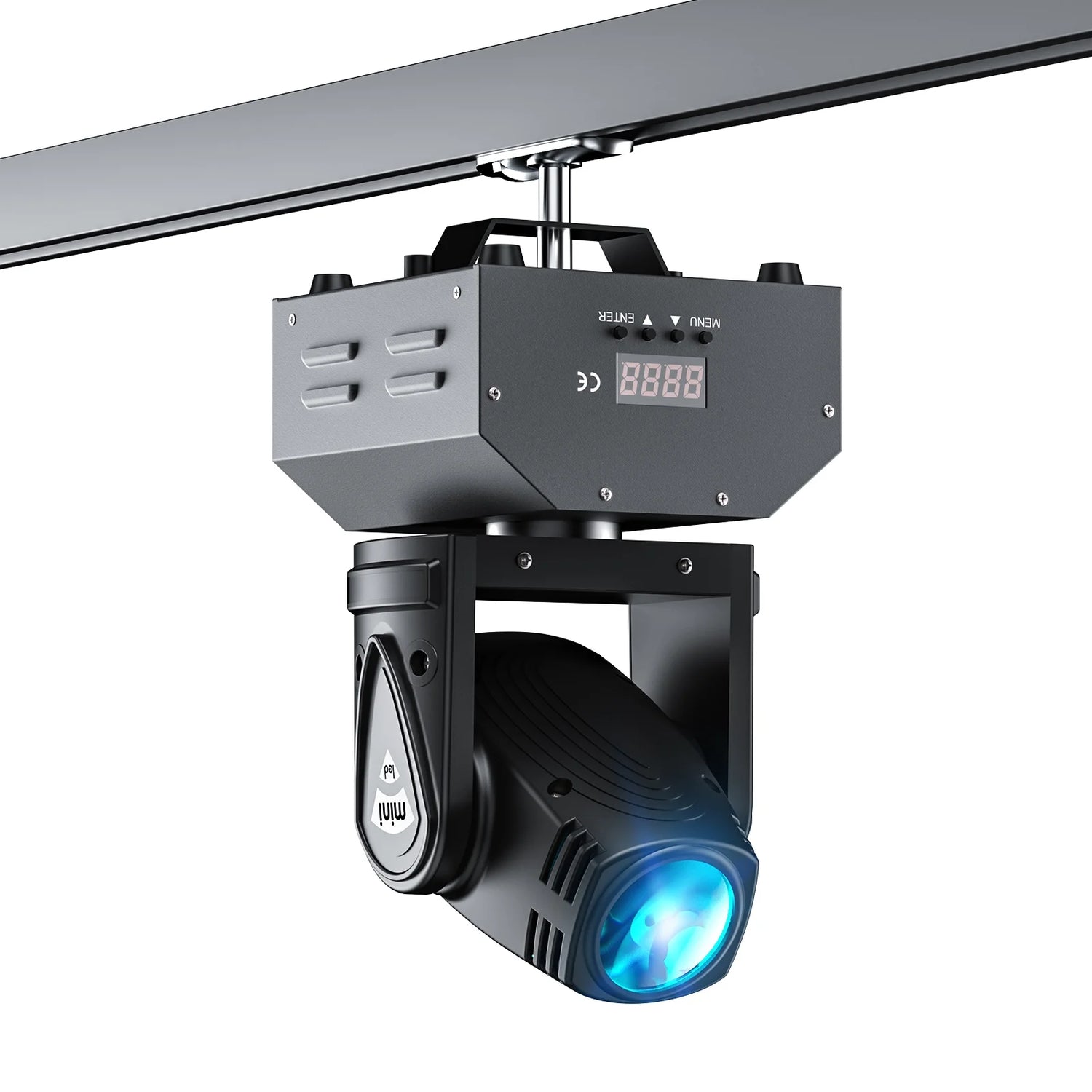 1-Pack 100W Mini LED Moving Head Spotlight – RGBW Stage Light with DMX &amp; Sound Control, 11/13 Channels for DJ, Disco, Club, Party, Wedding, Bar Events