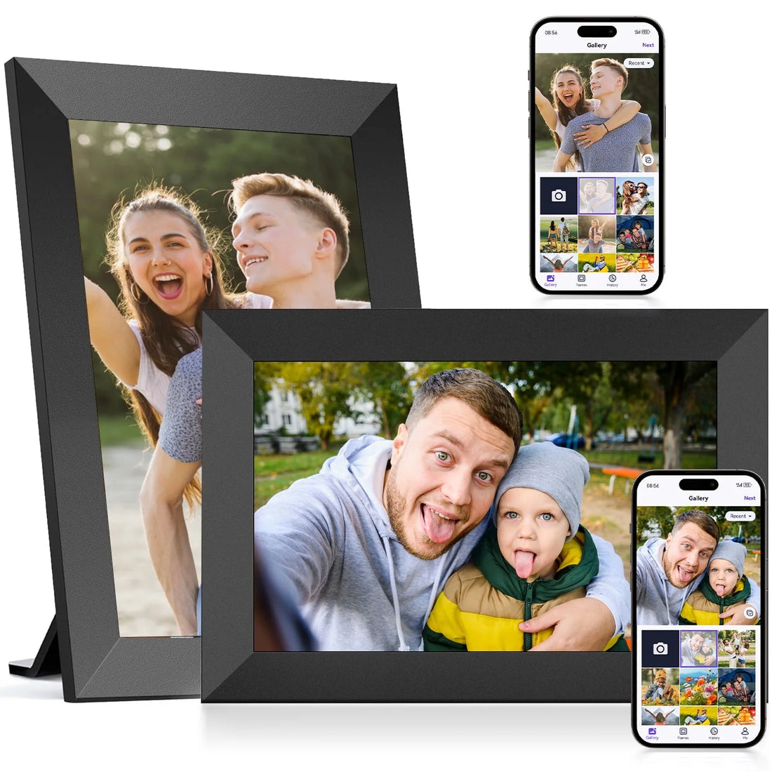 10.1-Inch Smart Digital Photo Frame with 32GB Storage, WiFi &amp; App Control 