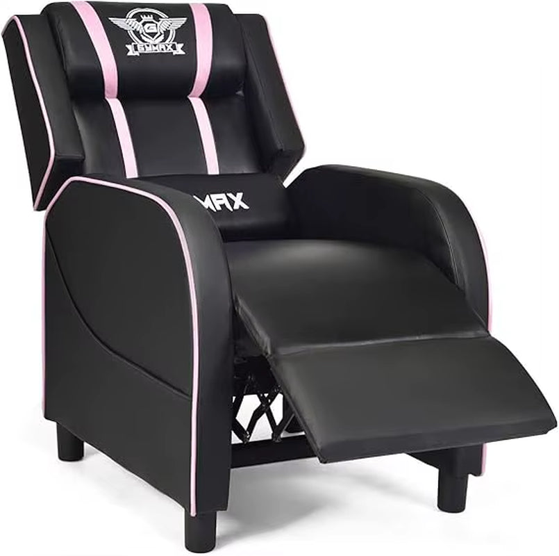 🎮 Gaming Recliner Massage Chair with Adjustable Footrest, Remote Control &amp; Side Pocket – Ergonomic Racing-Style Lounge Chair for Ultimate Comfort