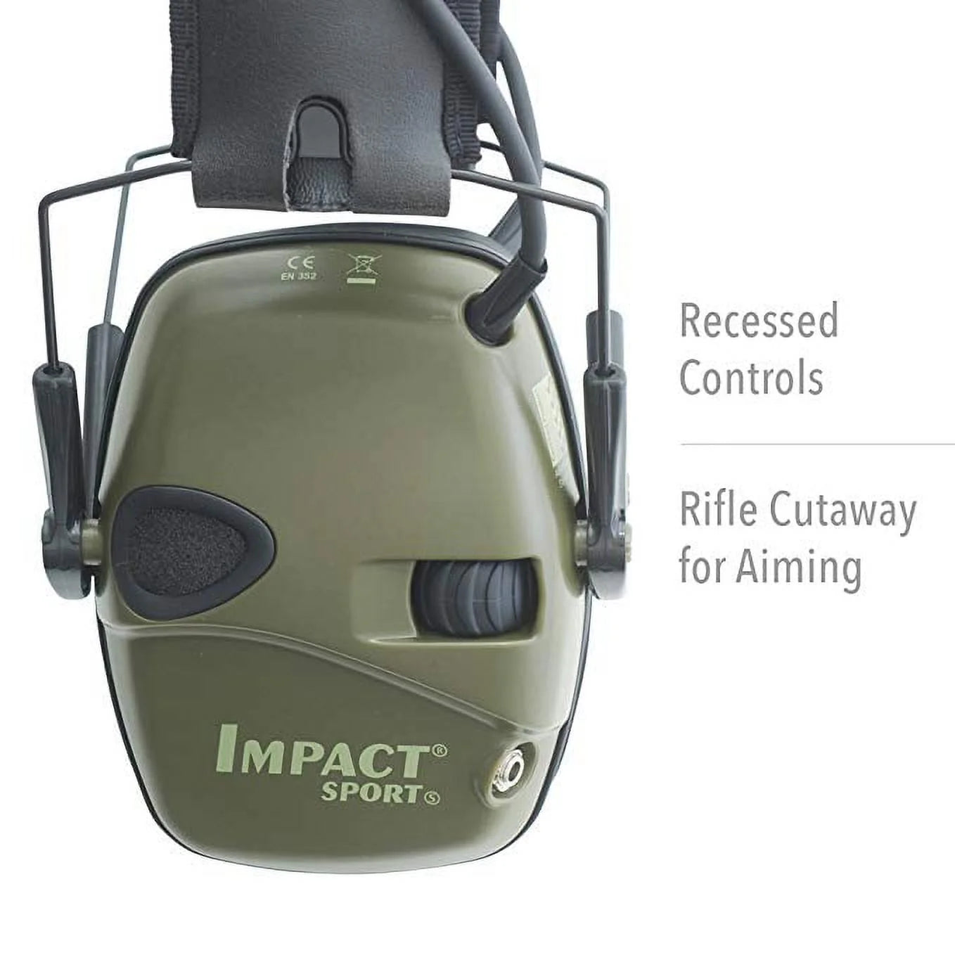 Howard Leight Impact Sport Electronic Earmuffs – Green, Digital Hearing Protection with Sound Amplification