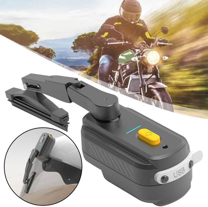 Rechargeable Motorcycle Helmet Wiper – Universal Waterproof Windshield Wiper for Full Face Helmets (800mAh Battery)