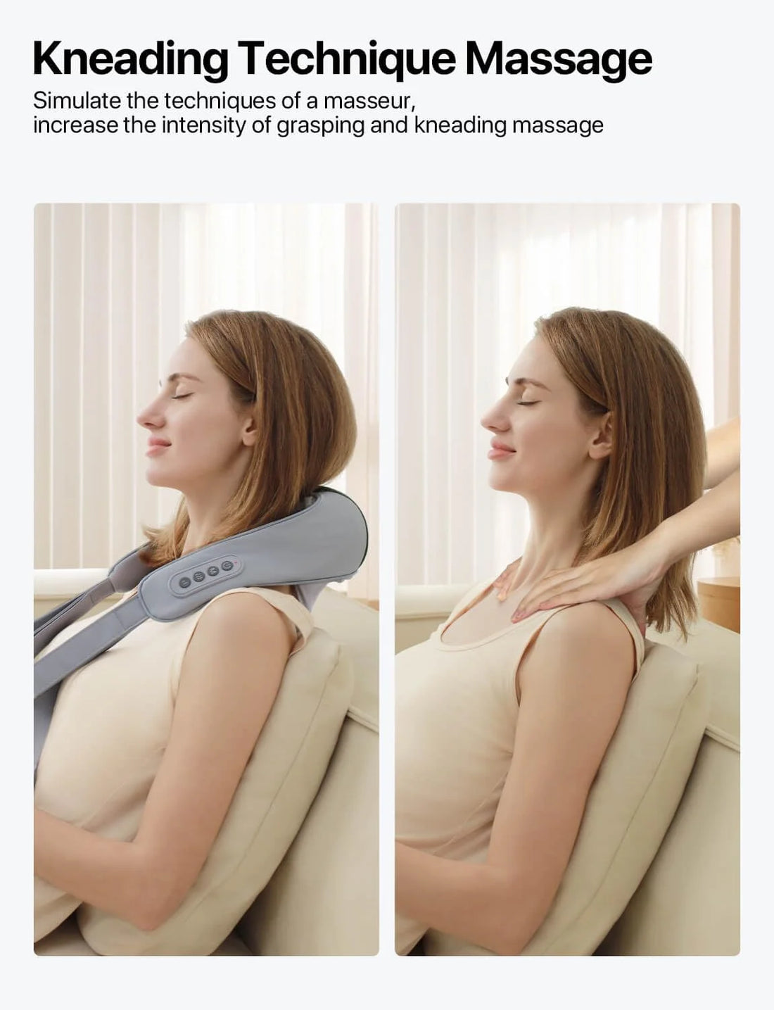 Cordless 4D Shiatsu Neck and Shoulder Massager with Heat – Deep Tissue Kneading Massage for Neck, Back, Legs – Rechargeable, Portable Gift for Men, Women, Mom &amp; Dad