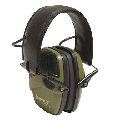 Howard Leight Impact Sport Electronic Earmuffs – Green, Digital Hearing Protection with Sound Amplification