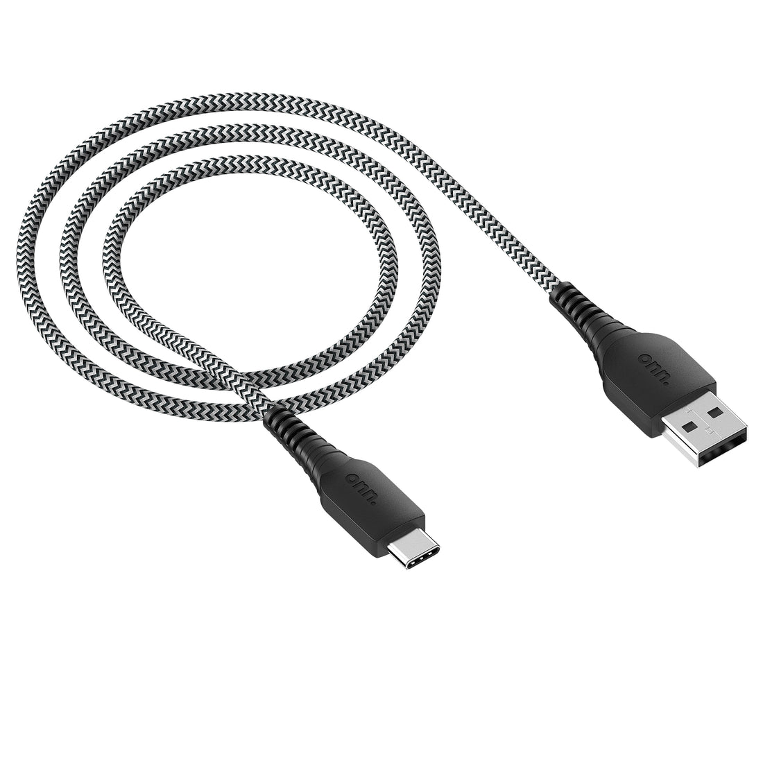 6Ft USB-C to USB-A Braided Charging Cable | USB-IF Certified | Durable Black Nylon | Compatible with iPhone 16/15 Series, Samsung Galaxy, Pixel, iPad Pro &amp; More