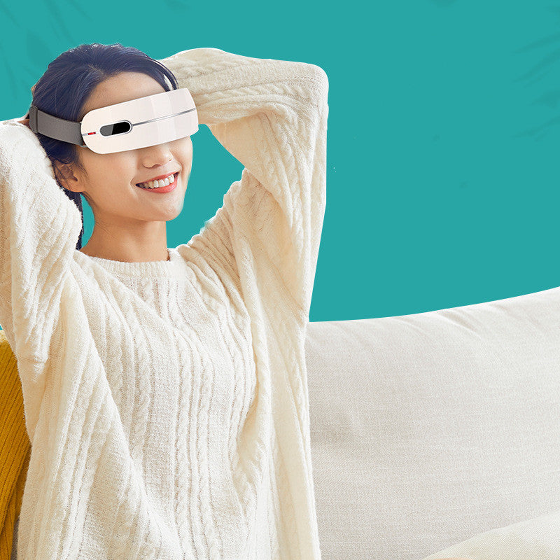 Bluetooth-Compatible Vibrating Hot Compress Airbag Kneading Sleep Aid &amp; Eye Protection Device