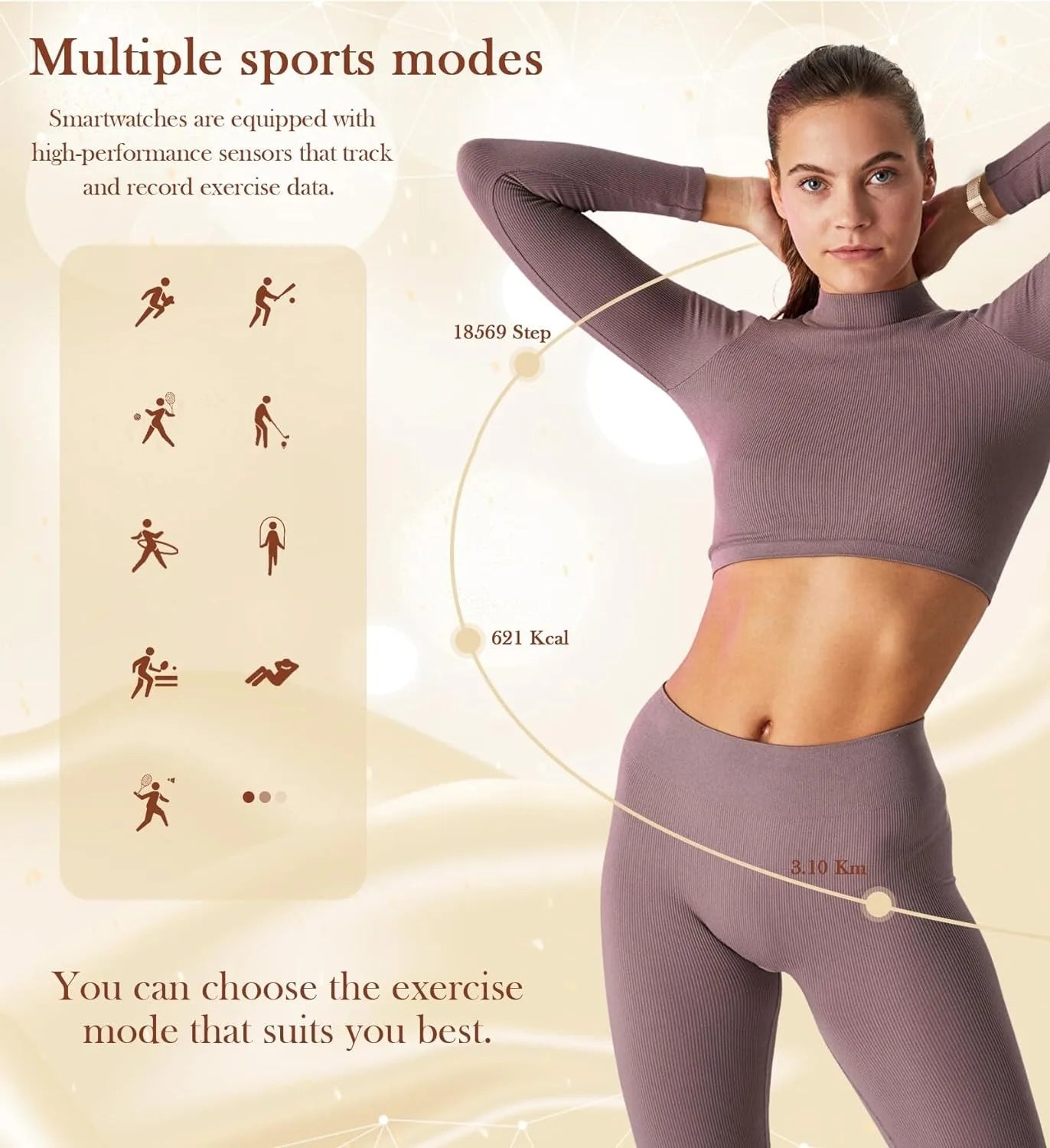 Women’s Fashion Smartwatch – Bluetooth Call (Answer/Dial), AI Voice Assistant, Fitness Tracker Compatible with Android &amp; iPhone