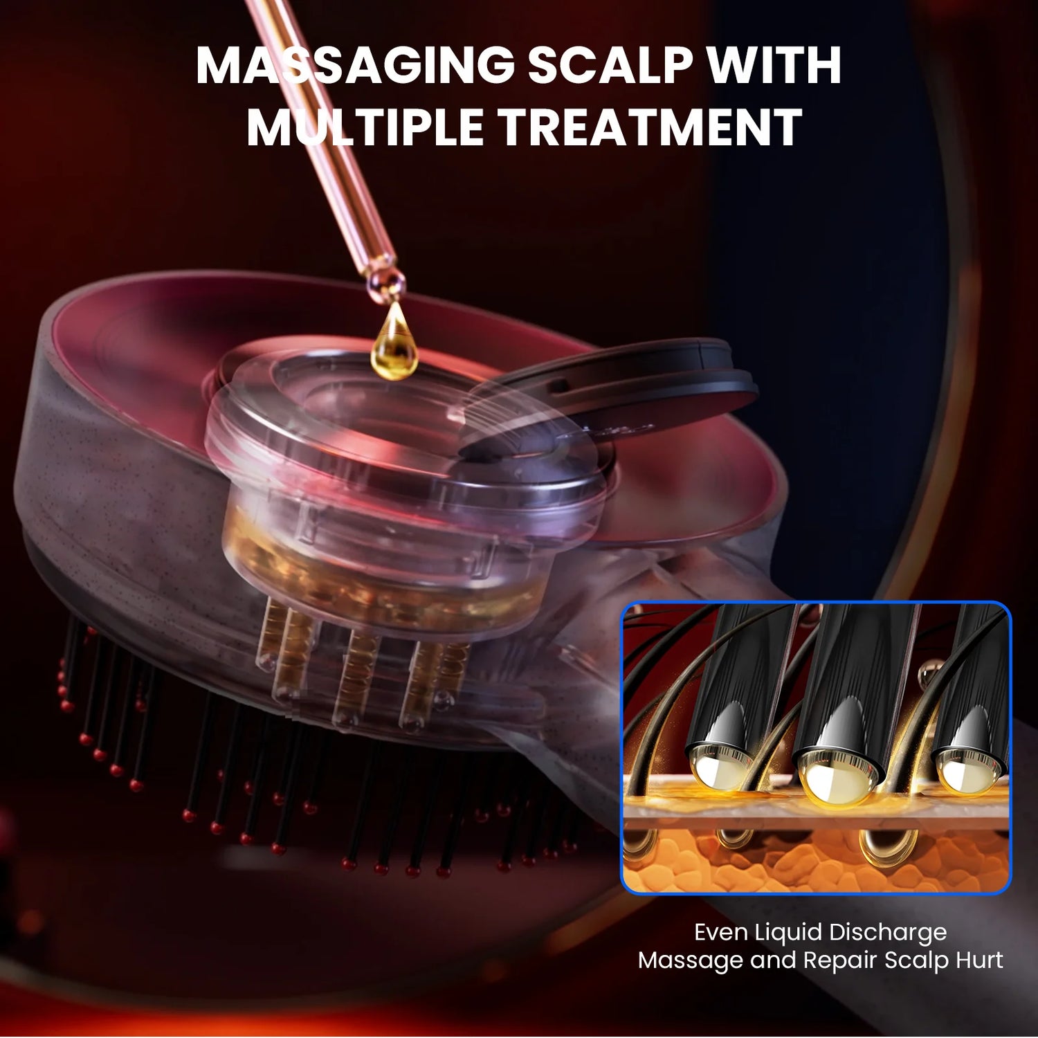 Scalp Trilogy Massager – Smart Waterproof Scalp Brush Combo for Hair Growth, Detangling &amp; Styling