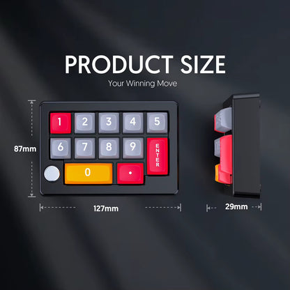 🎮 13-Key Wired Programmable Mechanical Gaming Keyboard – Fully Hot-Swappable Macro Keypad for Custom Setups