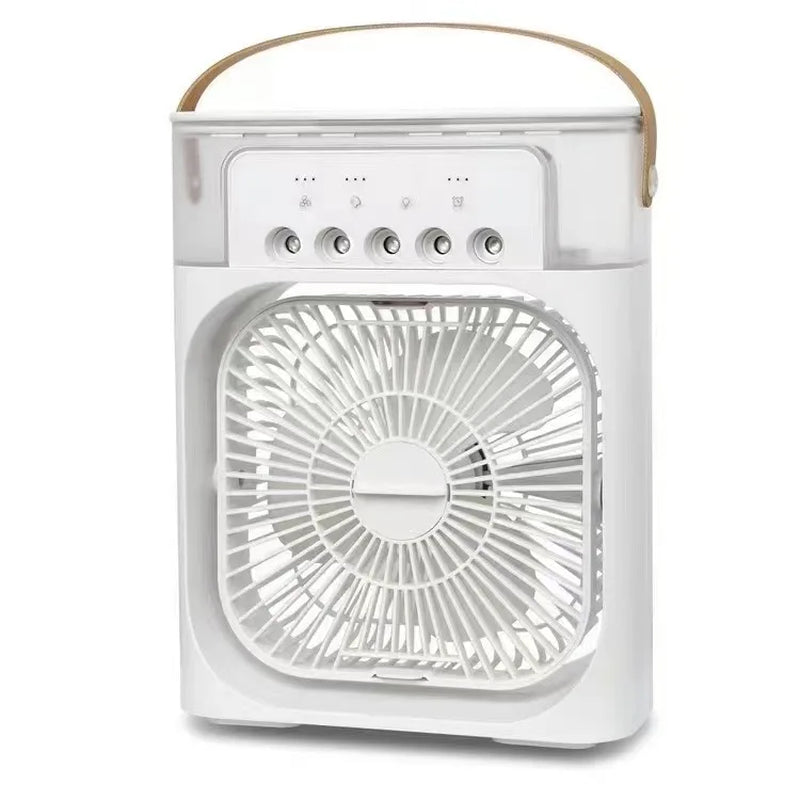 3-in-1 Portable Air Cooler Fan – USB Electric Mini Air Conditioner with LED Night Light &amp; Humidifier for Home or Office