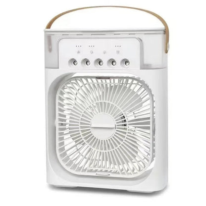 3-in-1 Portable Air Cooler Fan – USB Electric Mini Air Conditioner with LED Night Light &amp; Humidifier for Home or Office