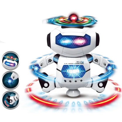 Intelligent Robot Toy for Kids – Walking, Dancing, Singing, 360° Spinning, Flashing Lights, Birthday Gift for Toddlers