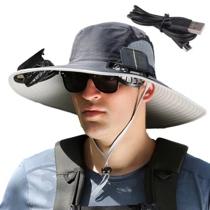 BreezeGuard™ Solar Fan Hat – Stay Cool with Hands-Free Sun-Powered Comfort