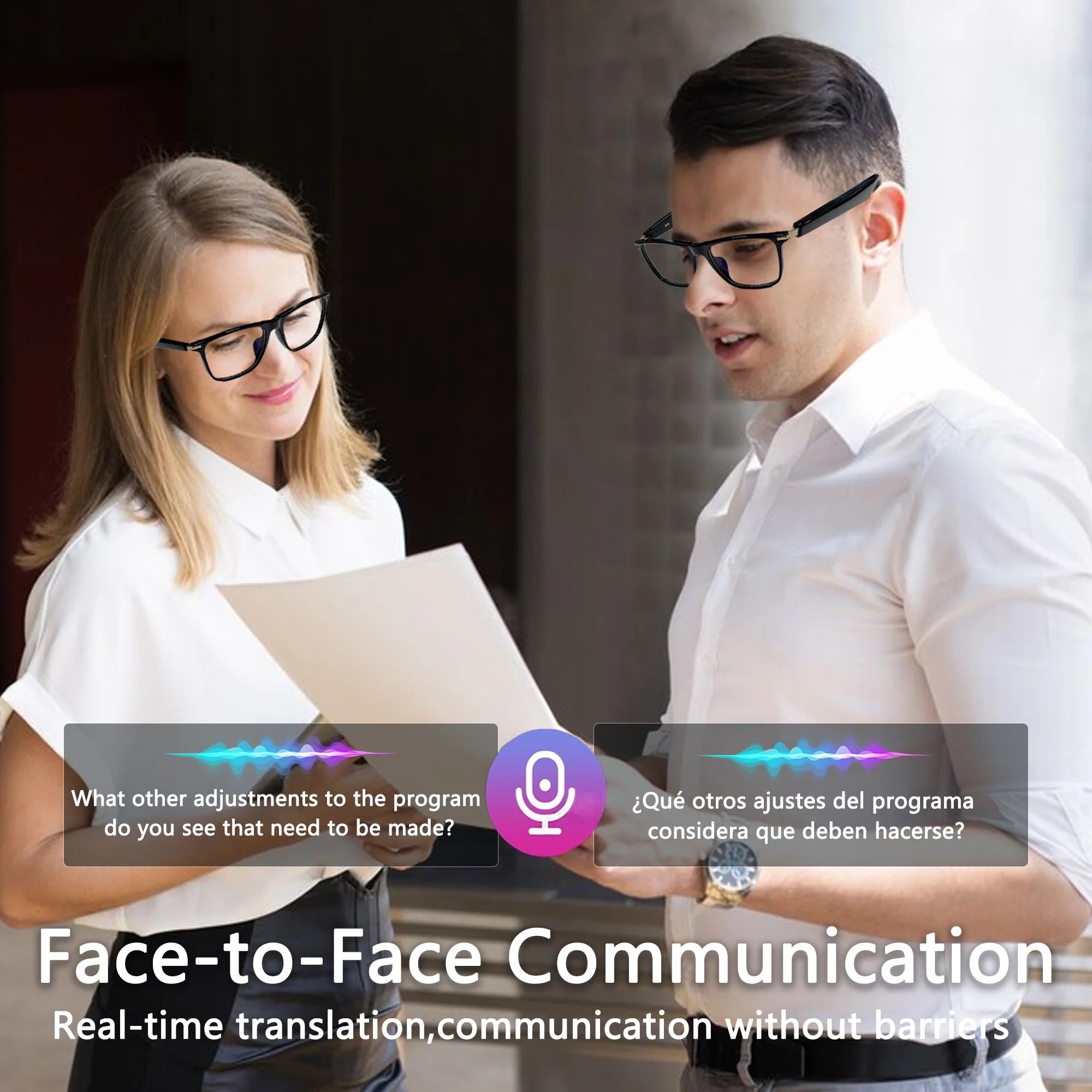 AI Smart Glasses | DeepSeek R1 &amp; Gemini 2.5 Chat Integration | 164 Languages Translation | Bluetooth Music &amp; Calling | Color-Changing Lenses | IP67 Waterproof