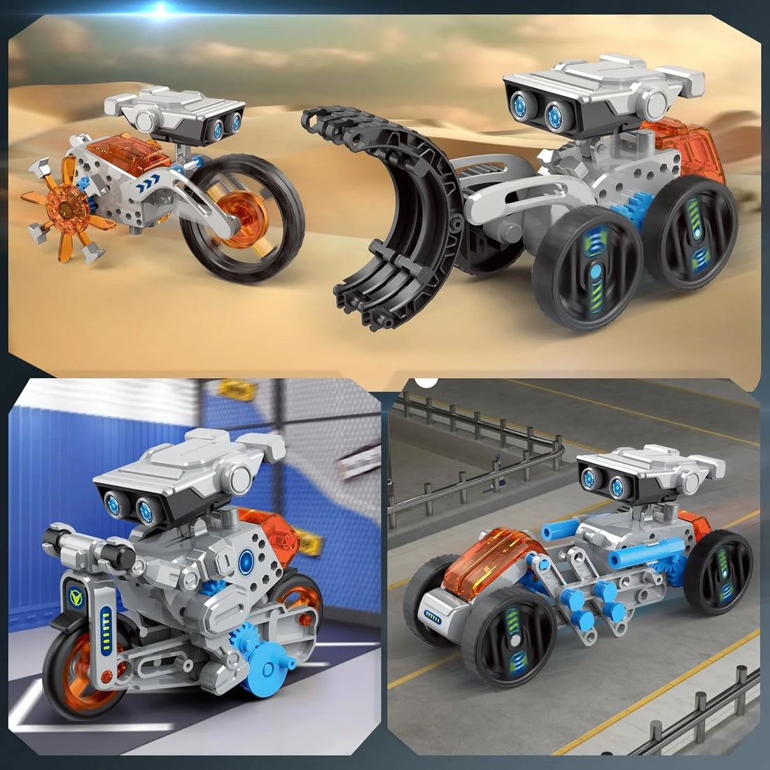 12-In-1 STEM Robot Kit Toys for Kids 8-12 — DIY Building Educational Science Kit