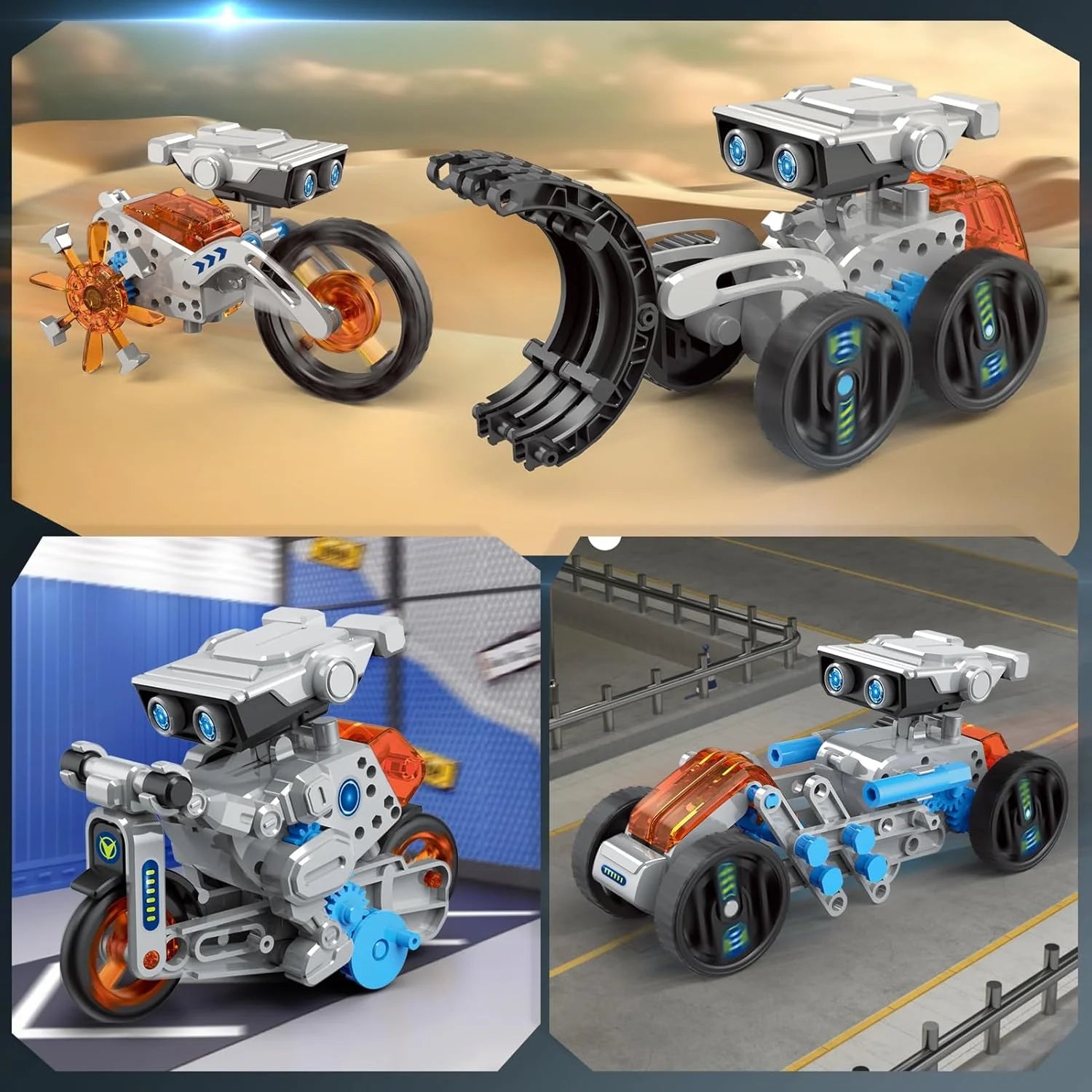 12-In-1 STEM Robot Kit Toys for Kids 8-12 — DIY Building Educational Science Kit