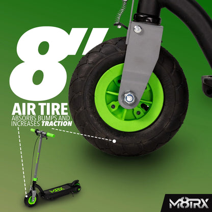 Green 24V Kids Electric Scooter – Fun &amp; Fast Ride for Kids 8+