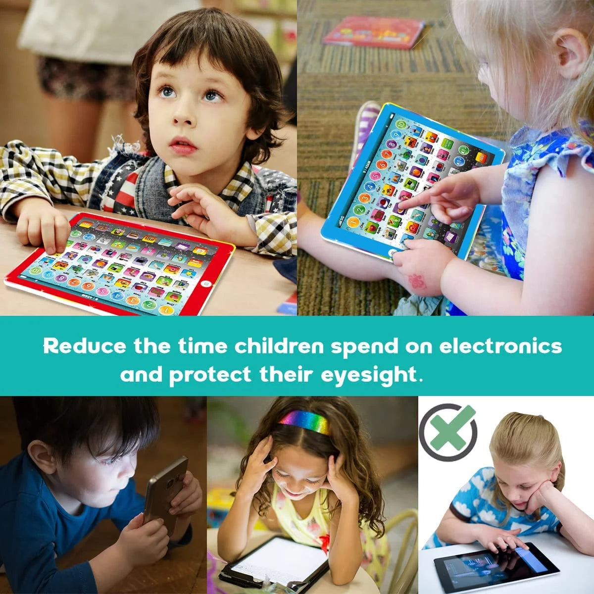 Learning Tablet for Kids Ages 2–5 – Interactive Educational Electronic Toy with ABC, Numbers, Words, Games &amp; Music