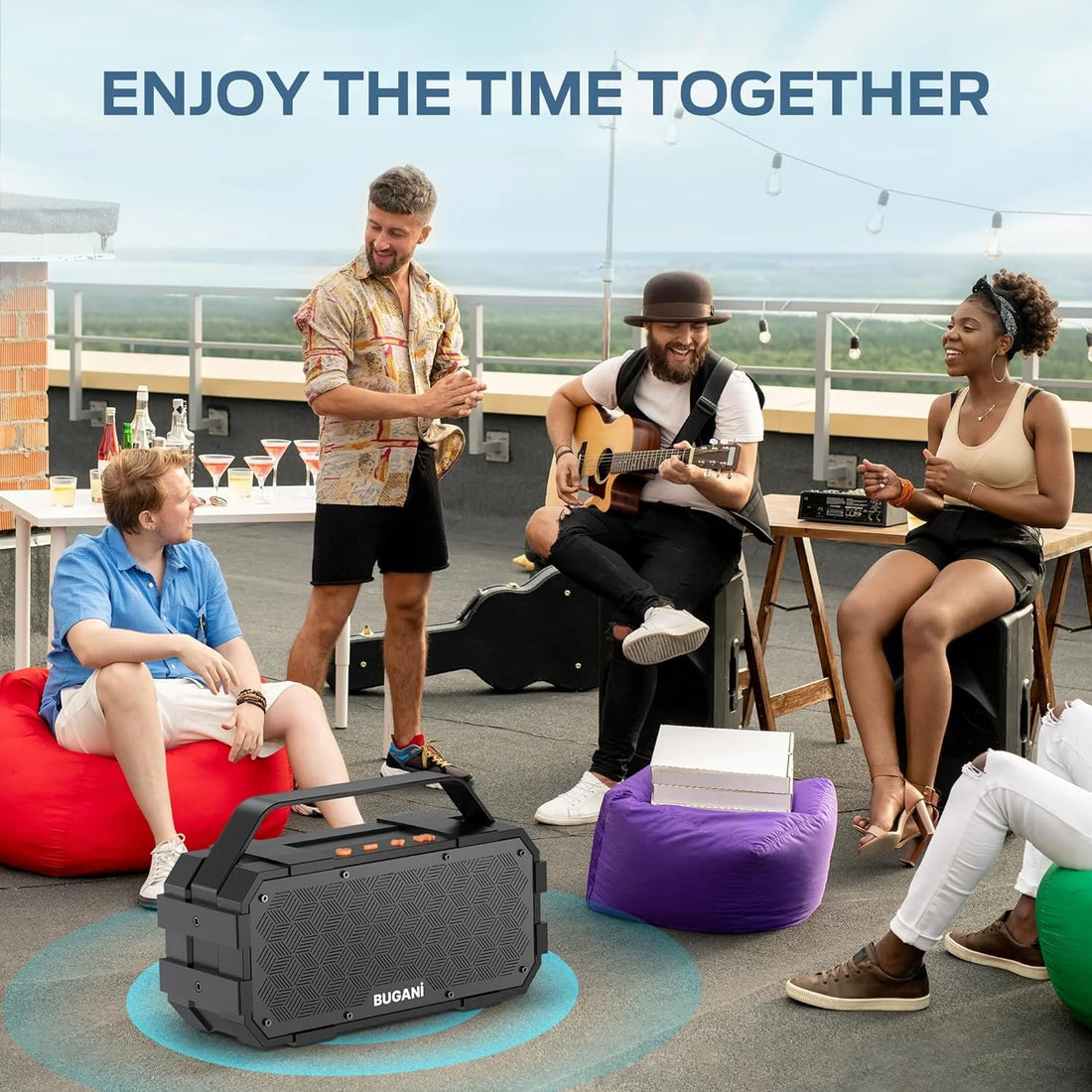 Live Wireless Portable Bluetooth Speaker | Bluetooth 5.2 | 40W Super Power | 24-Hour Playtime | IPX6 Waterproof | Ideal for Outdoor Travel, Camping &amp; Parties