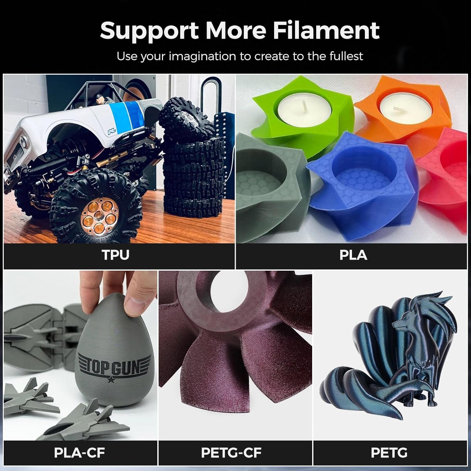 Adventurer 5M 3D Printer – High-Speed 600mm/s Printing, 8.7&quot; x 8.7&quot; x 8.7&quot; Build Volume, Black  2. Short &amp; Powerful: