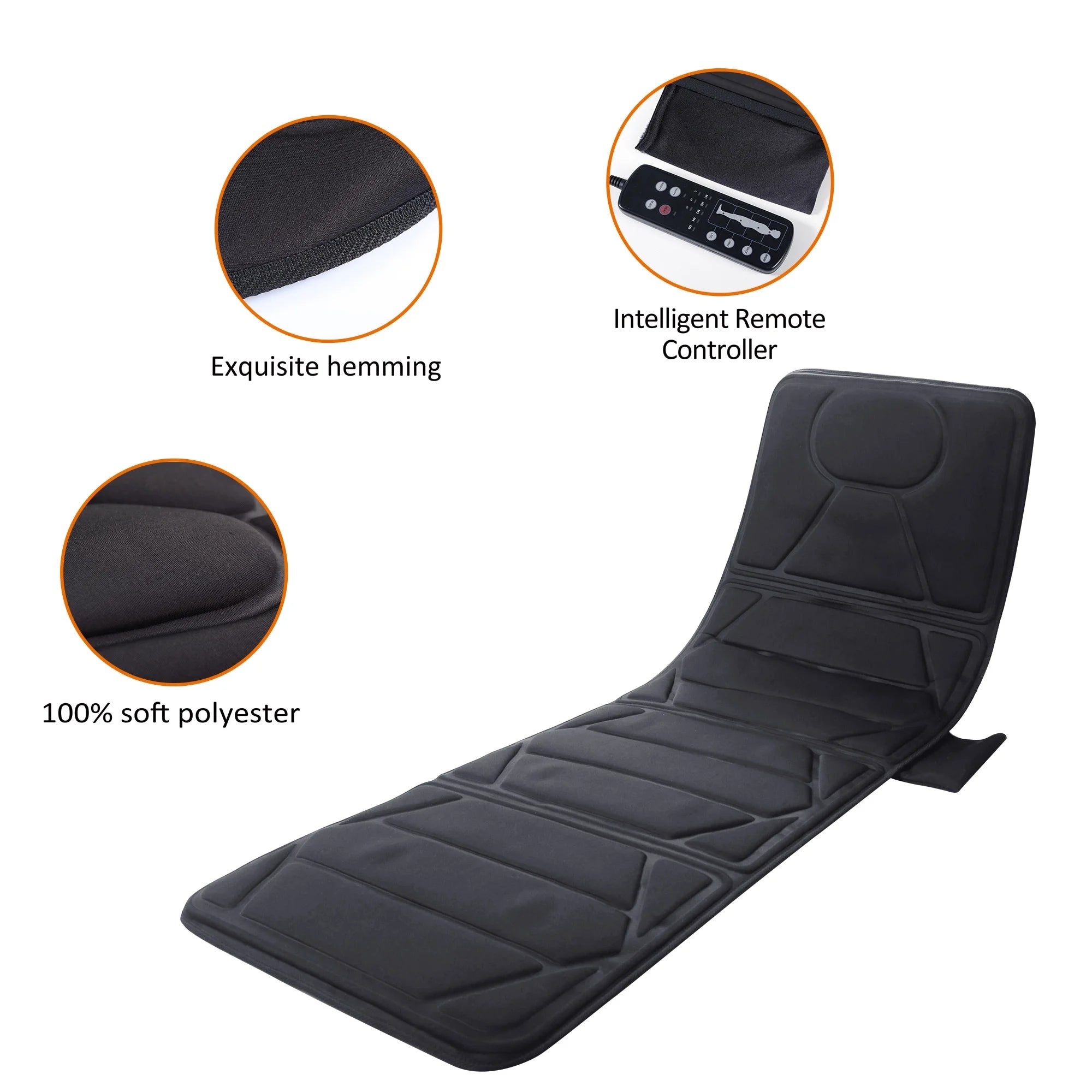 Full Body Massage Mat with Heat – Electric Vibration Massage Pad for Back, Neck, and Legs – Heated Massage Mattress for Pain Relief &amp; Relaxation, Great Gift for Men &amp; Women