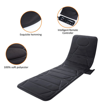 Full Body Massage Mat with Heat – Electric Vibration Massage Pad for Back, Neck, and Legs – Heated Massage Mattress for Pain Relief &amp; Relaxation, Great Gift for Men &amp; Women