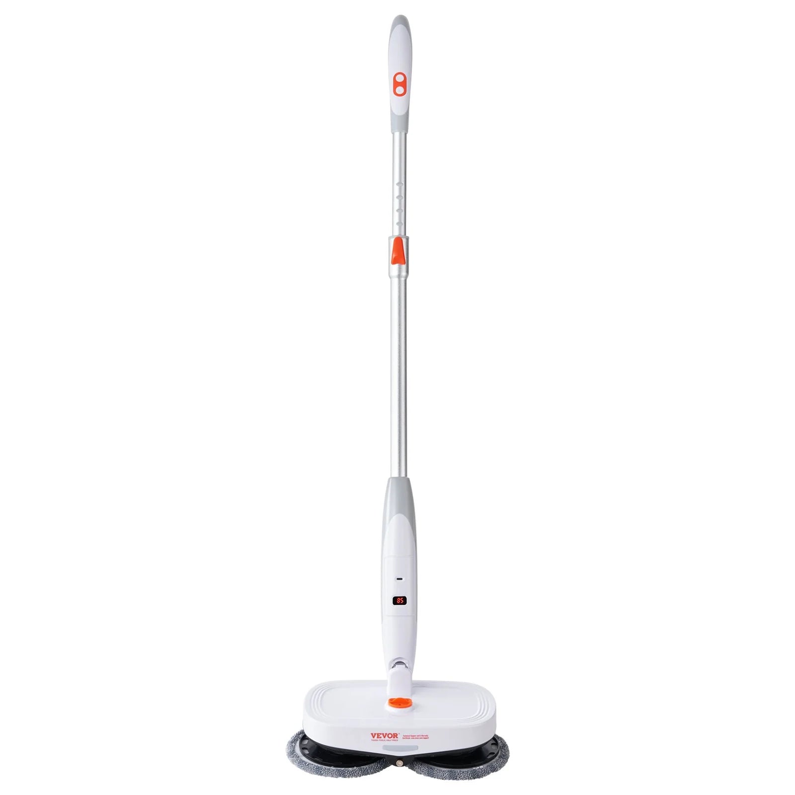 VEVOR Cordless Electric Spin Mop – Battery-Powered Floor Cleaner with Water Tank, LED Headlight, Dual Mop Heads &amp; Microfiber Pads for Hardwood, Tile, and Laminate