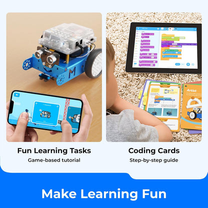 mBot Robot Kit – Robotics &amp; Coding for Kids Ages 8-12 | Learn Scratch &amp; Arduino | STEM Science Toy for Boys &amp; Girls 8+ Blue