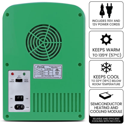 Coca-Cola 4L Cooler/Warmer Mini Fridge – Green