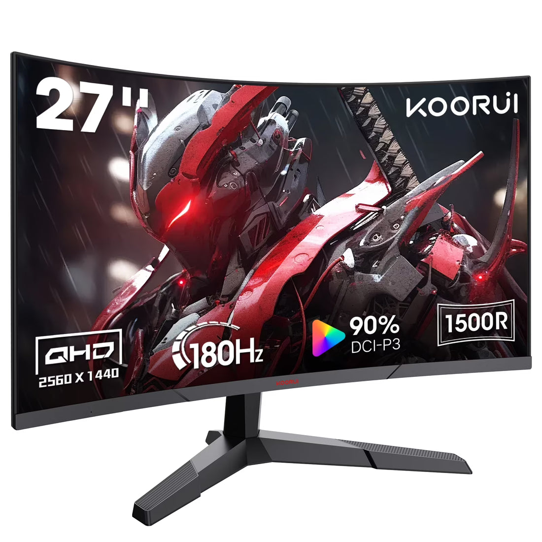 27-Inch 2K Curved Gaming Monitor – 180Hz QHD, 1ms Adaptive-Sync, HDMI &amp; DisplayPort | Model 27E6QCA