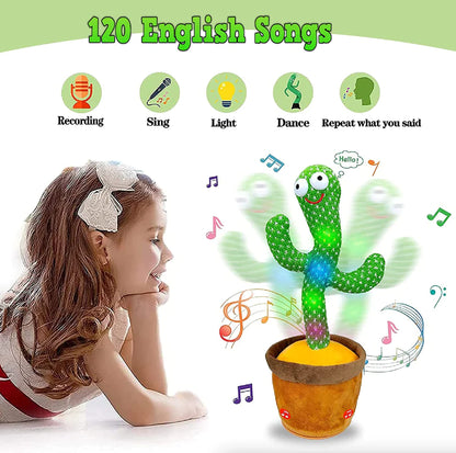 🌵 Dancing Cactus Plush Toy Doll – Electronic Recording, Singing &amp; Dancing Funny Gift (US Version)
