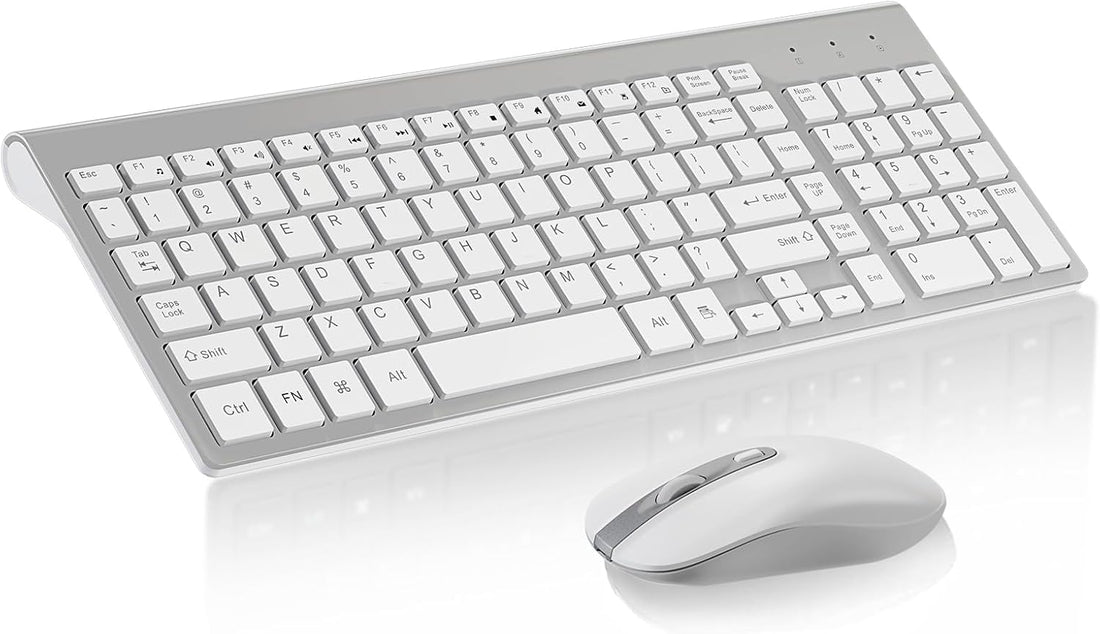 Easytyping KF10 Wireless Keyboard &amp; Mouse Combo – Silent, Ultra Slim, Labor-Saving Design