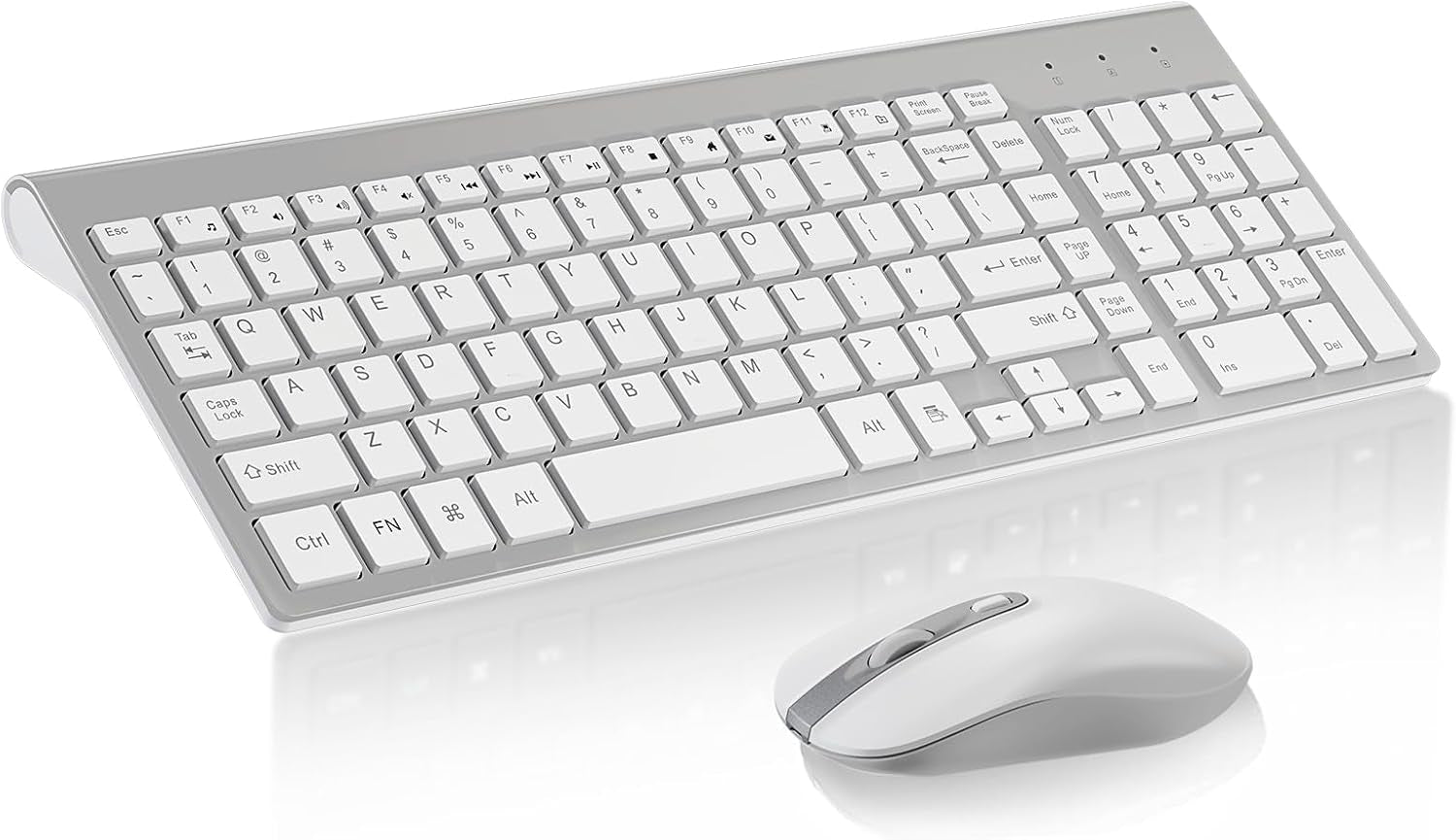 Easytyping KF10 Wireless Keyboard &amp; Mouse Combo – Silent, Ultra Slim, Labor-Saving Design