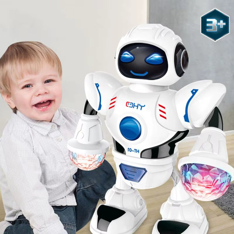 360° Spinning Robot Toy for Kids – Music, Dancing, Colorful Lights, Smart Interactive Electronic Toy for Toddlers &amp; Babies