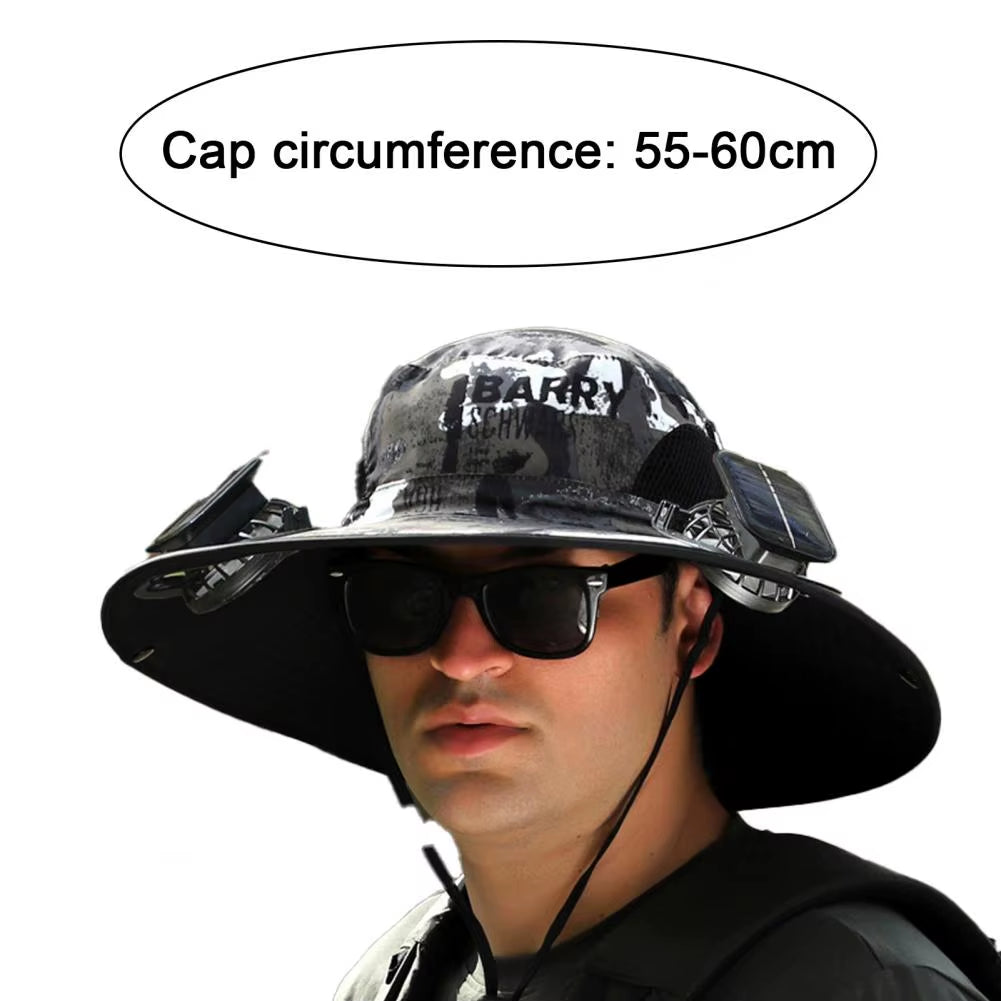 BreezeGuard™ Solar Fan Hat – Stay Cool with Hands-Free Sun-Powered Comfort