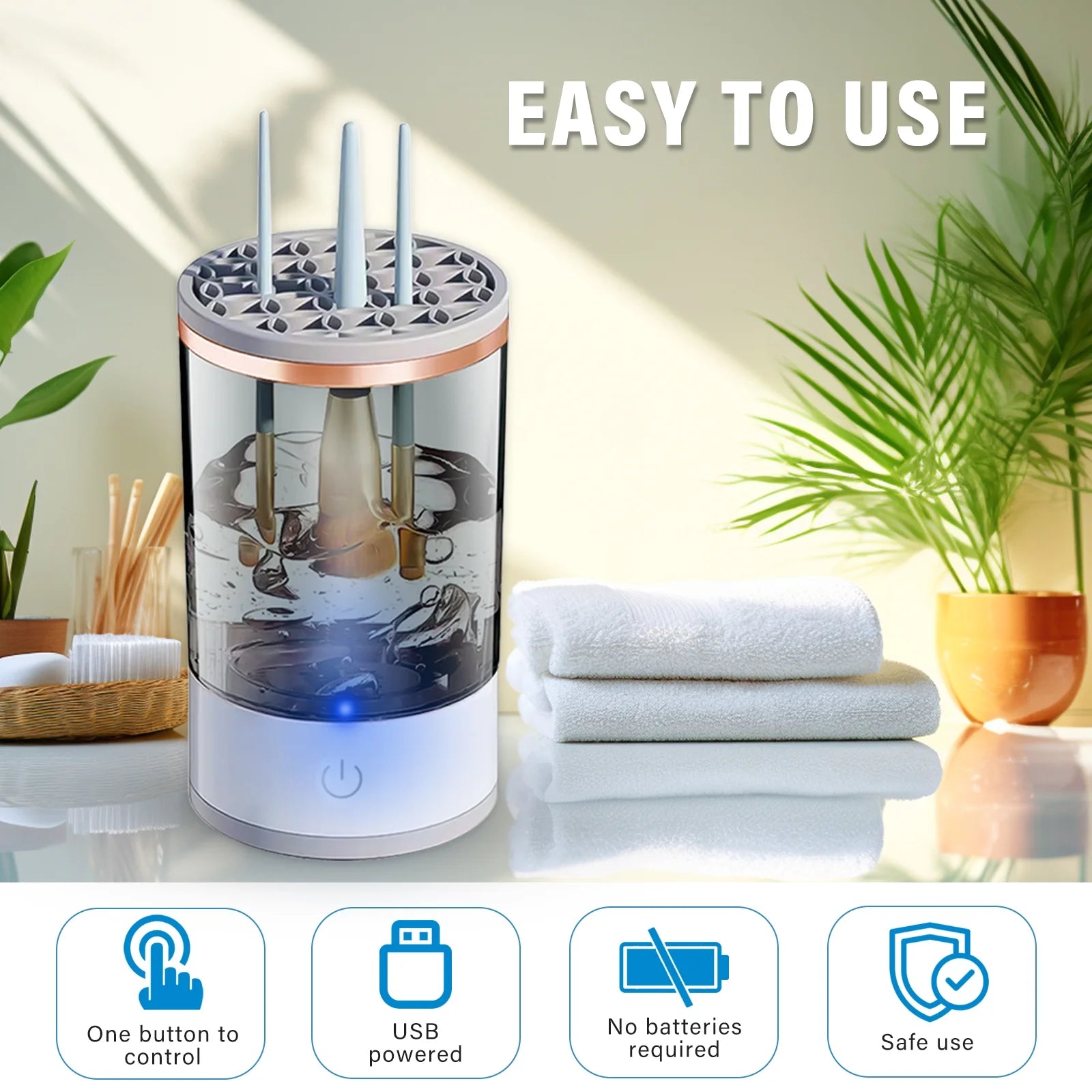 Electric Makeup Brush Cleaner – Fast &amp; Efficient Makeup Brush Cleaning Machine