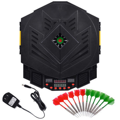 Professional Electronic Dartboard Set with LCD Display – Multiplayer Digital Dart Board with 12 Darts &amp; Built-in Games