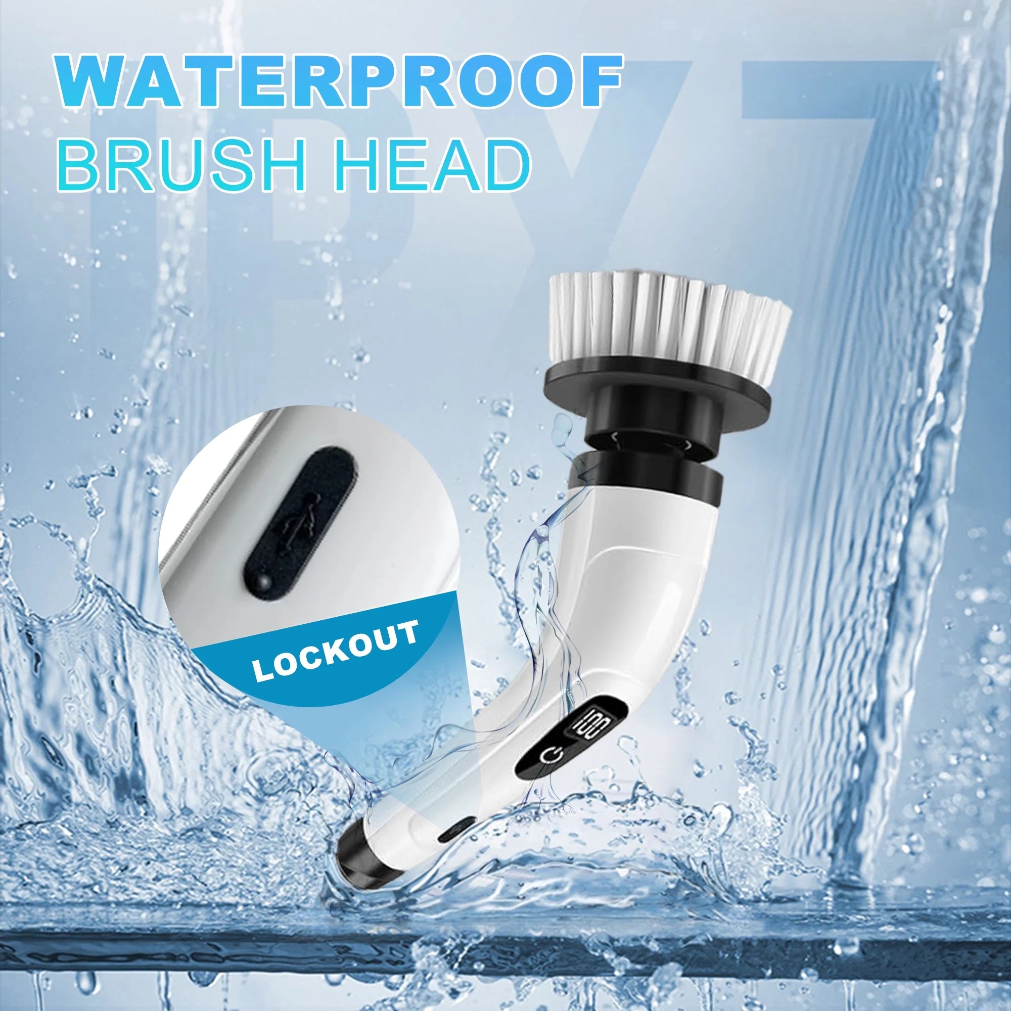 🧼 Electric Spin Scrubber – Cordless Cleaning Brush with 8 Interchangeable Heads &amp; Extendable Handle for Bathroom, Kitchen, Tile, and Floor Cleaning