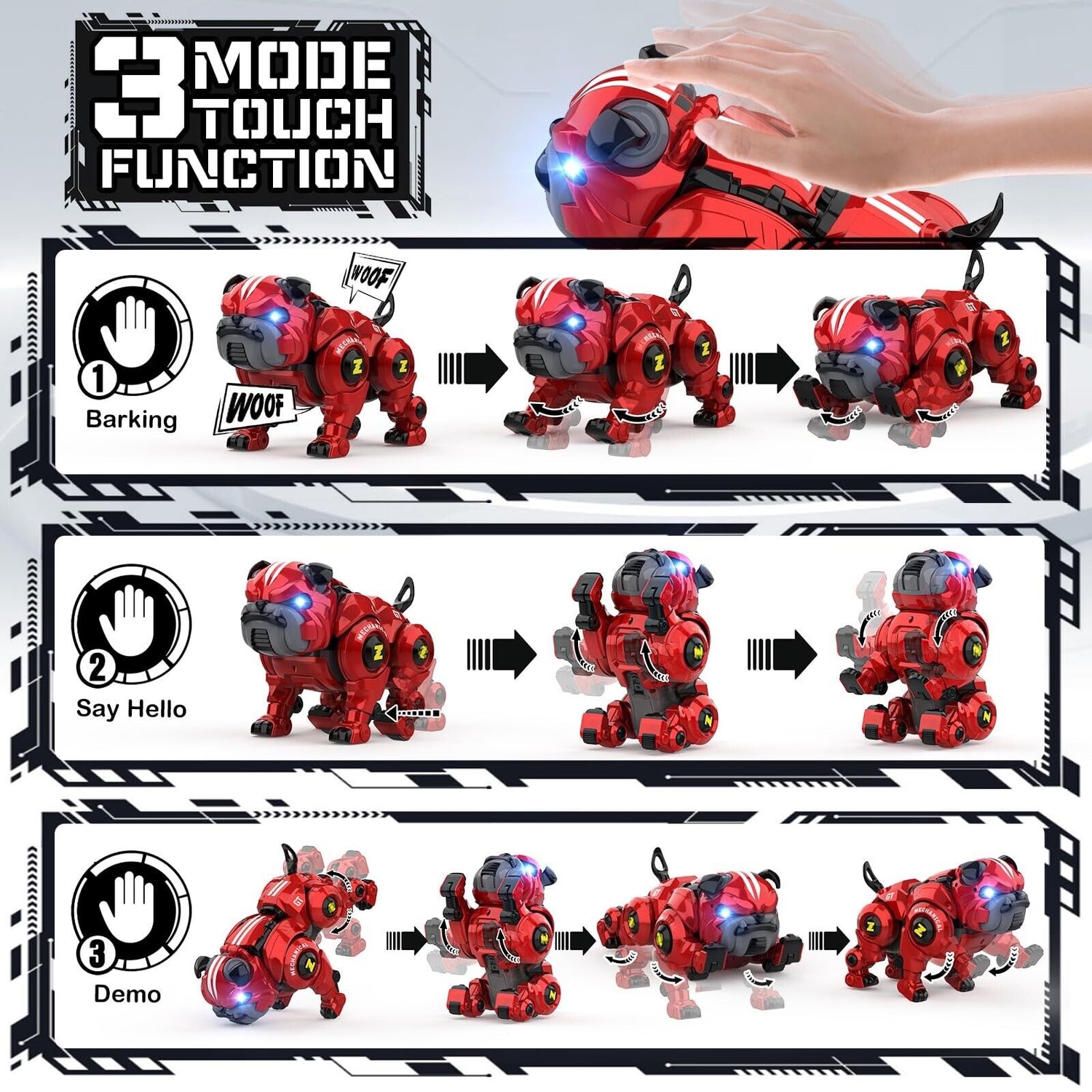 Lterfear Robot Dog for Kids – Remote Control, Rechargeable, Programmable Interactive Robot Pet Toy