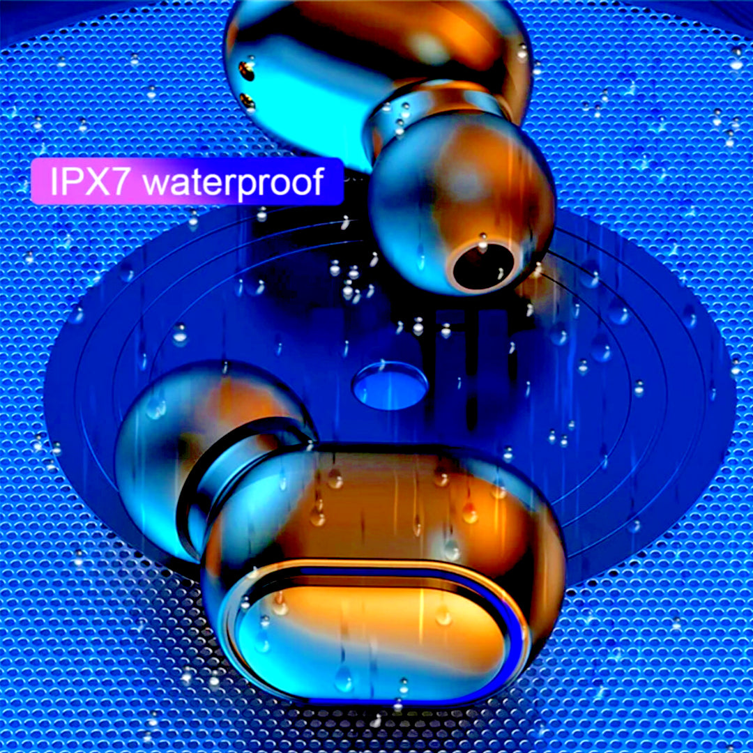 TWS Wireless Bluetooth Earbuds | Waterproof Bluetooth Headset with Noise Cancelling | In-Ear Stereo Sound &amp; Touch Control