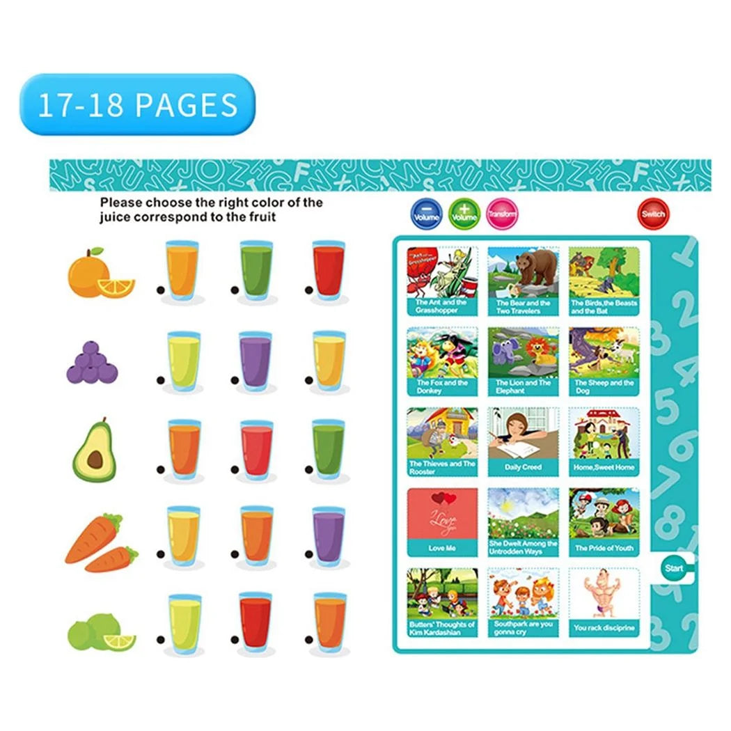 Educational Electronic Learning Book for Kids – Interactive Read &amp; Write Toy for Ages 2–6, Early Learning &amp; Writing Skills