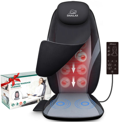 Back Massager with Heat – Electric Deep Tissue Kneading Massage Chair Pad, Relaxation Gift for Home &amp; Office