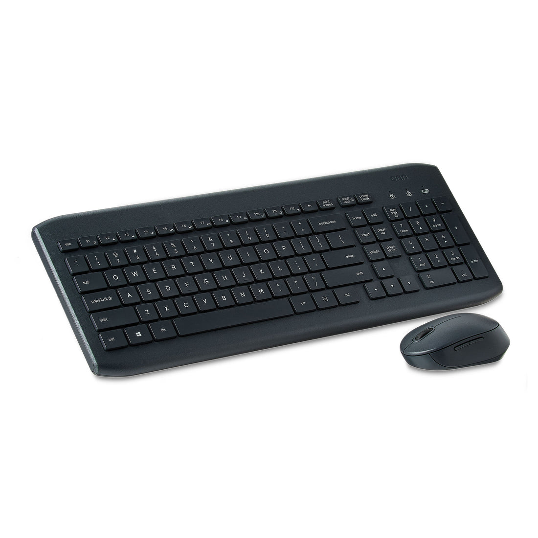 Wireless Keyboard &amp; Mouse Combo – 104 Keys, USB Nano Receiver, Greystone